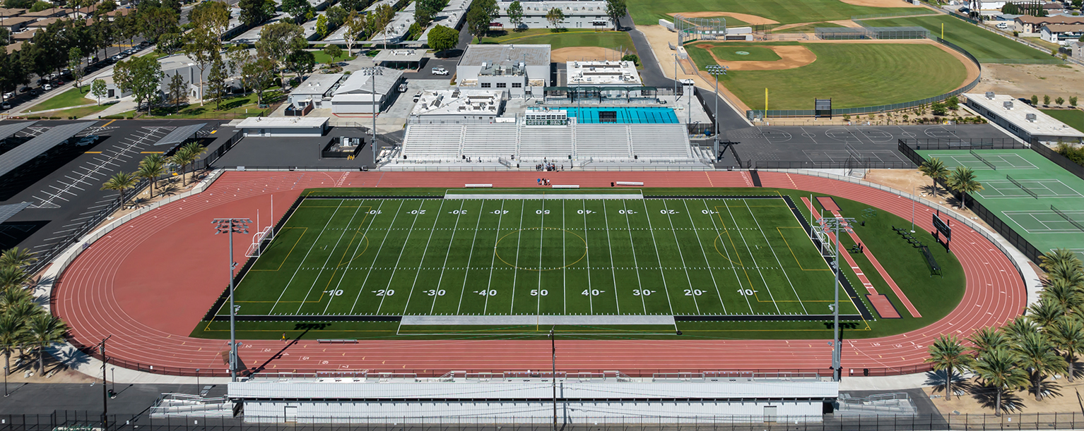 Buena Park High School Arial of Stadium