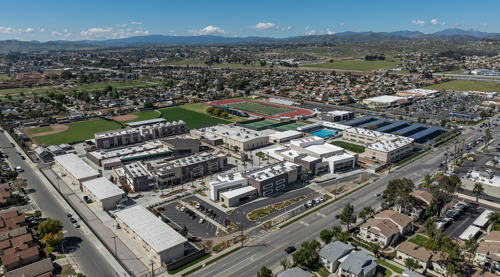 Perris High School Campus Aerial View