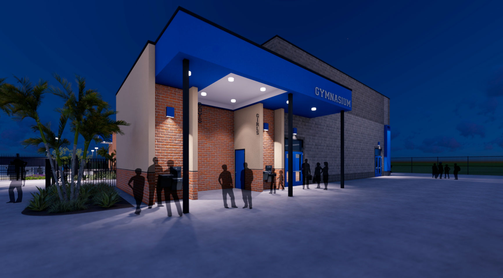 Raney Gym Night Rendering
