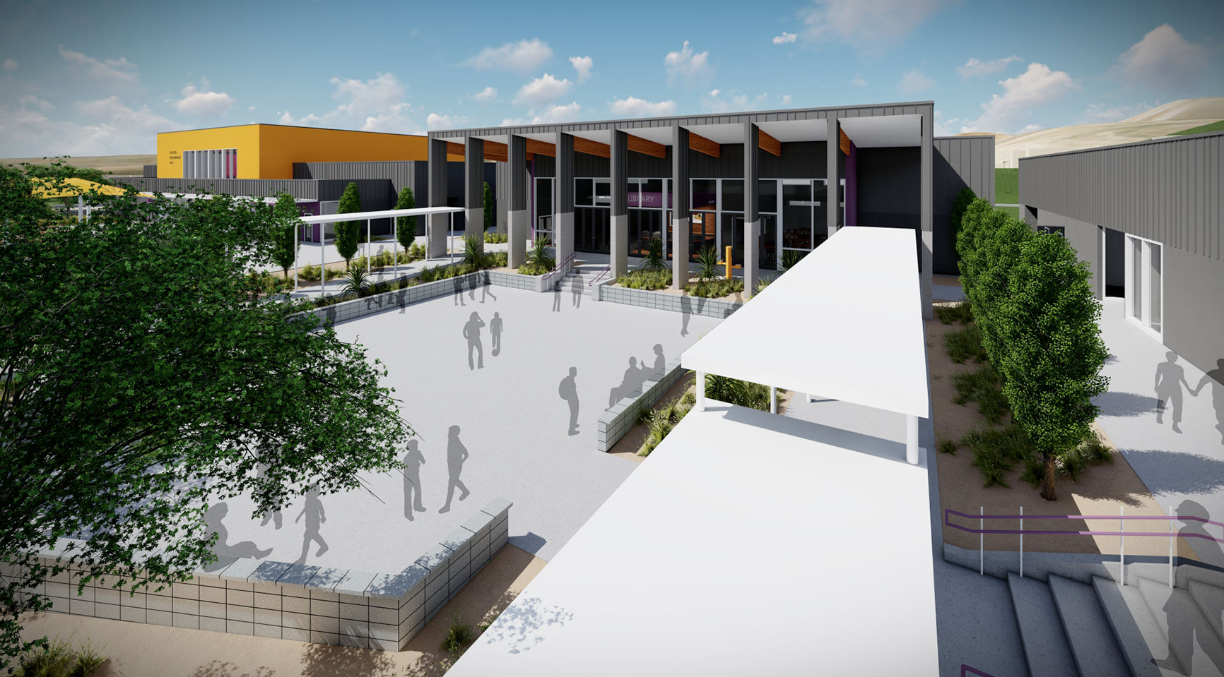 Outdoor Courtyard Elementary School